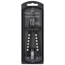 [000042836] Šestar s preciznim podešavanjem+mine Factory Faber-Castell 174360 crni blister!!