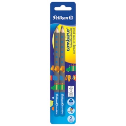 [000042907] Olovka grafitna B Combino pk2 Pelikan 811187 siva/plava blister!!