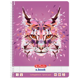[000043017] Blok kolegij A4 karo  80L Wild Animals ris Herlitz 50027781!!