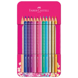 [000043085] Boje drvene  12boja metalna kutija Sparkle Faber-Castell 201737