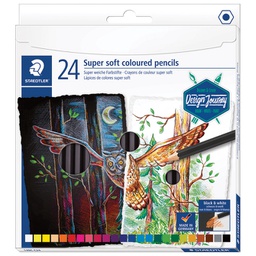 [000043135] Boje drvene  24boje Super Soft black Design Journey Staedtler 149C C24 blister