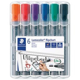 [000043172] Marker Flipchart 2 mm pk6 reciklirani Lumocolor Staedtler 356 WP6 sortirano