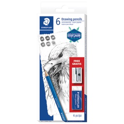 [000043192] Set Mars Lumograph olovkax6+gumica+šiljilo Design Journey Staedtler 61 100 C6 blister