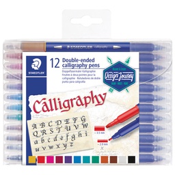 [000043209] Flomaster 12boja obostrani s 2 vrha za kaligrafiju Design Journey Staedtler 3005 TB12 blister