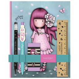 [000043238] Set za pisanje s tekom tvrdi uvez Cherry Blossom Gorjuss!!