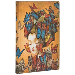[000043338] Notes  9,5x14cm-mini crte 104L bez zatvaranja Madame Butterfly Flexis Paperblanks FB6527-2!!