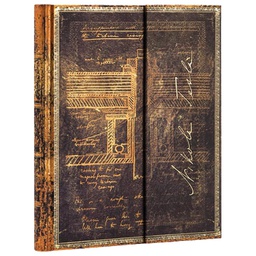 [000043357] Notes 18x23cm-ultra crte 72L magnet Tesla, Sketch of a Turbine Paperblanks PB5461-0