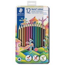 [000043513] Boje drvene  12boja metalna kutija Noris colour Staedtler 185 M12!!