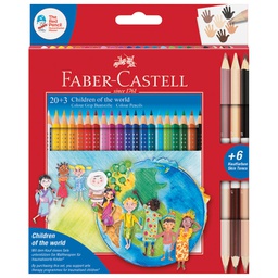 [000043674] Boje drvene  20boja Grip 2001+3boje drvene obostrane Faber-Castell 201747 blister!!