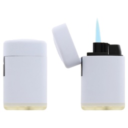 [900005458] Upaljač elektronski gumirani mat Atomic Jet Flame Rubber bijela