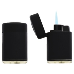 [900005459] Upaljač elektronski gumirani mat Atomic Jet Flame Rubber crna