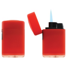 [900005470] Upaljač elektronski gumirani mat Atomic Jet Flame Rubber crvena