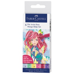 [000044062] Flomaster Pitt artist  6boja Manga Shojo Faber-Castell 167155 blister