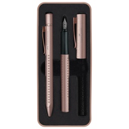[000044372] Garnitura olovka kemijska+nalivpero Grip 2011 Edition Faber-Castell 201525 mat roze gold