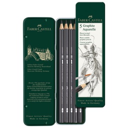 [000044381] Olovka grafitna pk5 u metalnoj kutiji Aquarelle Faber-Castell 117805