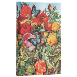 [000044617] Planer tjedni 2021- 9,5x14cm-mini horizontalni s gumicom Butterfly Garden Paperblanks DE6799-3