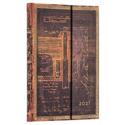 [000044621] Planer tjedni 2021-13x18cm-midi horizontalni s magnetom Tesla Paperblanks DE6835-8