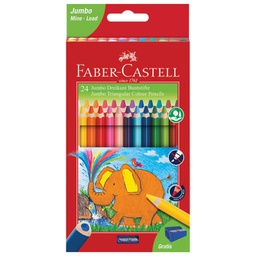 [000044738] Boje drvene  24boje Jumbo trokutaste + šiljilo Faber-Castell 116524 blister