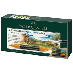 [000044951] Marker obostrani akvarel  5boja Plein air Albrecht Dürer Faber-Castell 160309 sortirano