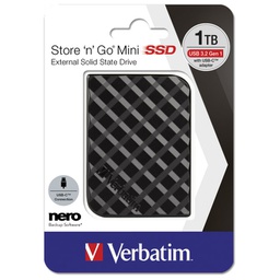 [000045144] Hard disk SSD 1TB USB 3.2 Store'n'Go Mini Verbatim 53237 blister