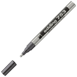 [000000814] Marker permanentni kaligrafski 1-2,5 mm Edding 753 srebrni