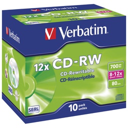 [000002722] CD-RW 700/80  8x-12x JC Verbatim 43148