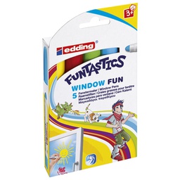 [000002661] Flomaster školski   5boja Funtastics Window Edding 16 blister!!