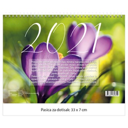[000011928] Kalendar "Cvijeće 2026" 13 listova, spirala JP.