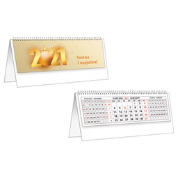 [000013252] Kalendar stolni mali sa spiralom sivi