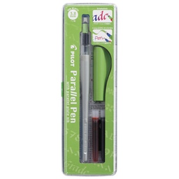 [000023064] Nalivpero za kaligrafiju 3,8 mm set Parallel pen Pilot FP3-38-SSN sivo/zeleno
