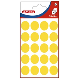 [000035641] Etikete slep fi-19mm pk4L Herlitz 11296738 žute blister!!