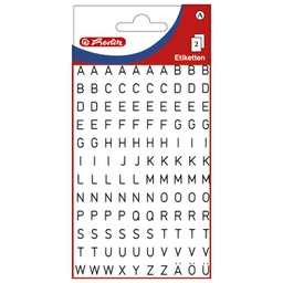 [000036849] Naljepnice mala slova Herlitz 837153 crne blister!!