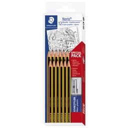 [000037124] Olovka grafitna HB Noris pk12+gumica 526 53+šiljilo 510 10 Staedtler blister!!