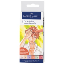 [000045151] Flomaster Pitt artist  6boja Manga Kaoiro Faber-Castell 167168 blister