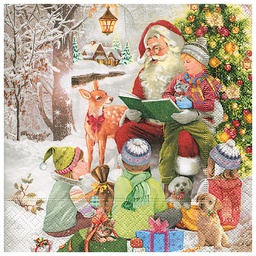 [000041859] Salvete troslojne 33x33cm pk20 Xmas reading Herlitz 40030159!!