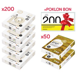 [000045689] Papir ILK IQ Premium Triotec 200 omota A4 80g + Papir reciklirani Nautilus Elemental 50 omota + poklon bon vrijednosti 200kn