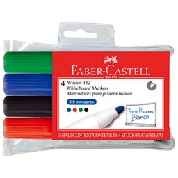 [000045700] Marker za bijelu ploču 2,2mm Winner 152/4boje Faber-Castell 159304 blister!!