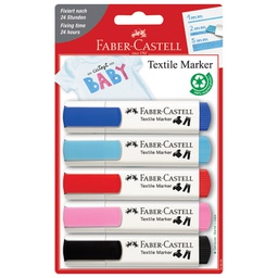 [000045924] Marker za tekstil 1-5 mm pk5 Faber-Castell 159530 sortirano blister