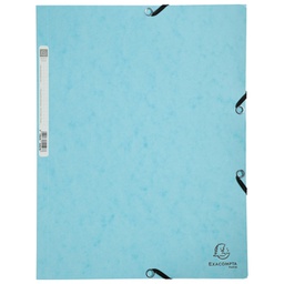[000045974] Fascikl klapa s gumicom karton A4 Aquarel Exacompta 55528E pastelno plava