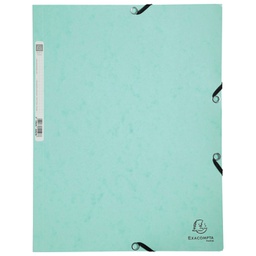 [000045975] Fascikl klapa s gumicom karton A4 Aquarel Exacompta 55533E pastelno zelena