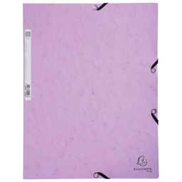 [000045976] Fascikl klapa s gumicom karton A4 Aquarel Exacompta 55535E pastelno ljubičasta
