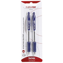 [000003162] Olovka kemijska grip F-070 uložak plavi pk2 Fornax plava blister!!