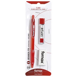 [000003166] Olovka tehnička 0,5 mm grip T-050+mine+gumica Fornax sortirano blister!!