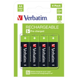 [000045805] Baterija za punjenje 1,2V AA pk4 Verbatim 49517 LR6 blister