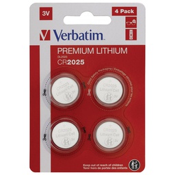 [000045894] Baterija litij dugmasta 3V pk4 CR2025 Verbatim 49532 blister