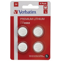 [000045896] Baterija litij dugmasta 3V pk4 CR2032 Verbatim 49533 blister