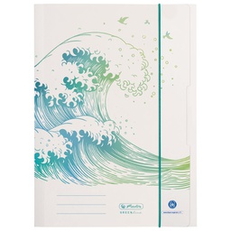 [000046848] Fascikl klapa s gumicom karton A4 Greenline Wave Herlitz 50033928