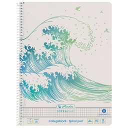 [000046849] Blok kolegij A4 karo  70L Greenline Wave Herlitz 50033478