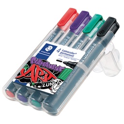 [000046994] Marker permanentni 2 mm pk4 Lumocolor Staedtler 352 WP4-1!!