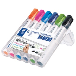 [000045762] Marker za bijelu ploču 2 mm pk6 reciklirani Lumocolor Staedtler 351 WP6-1
